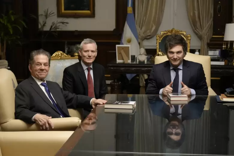 Milei con Laffer en la Casa Rosada