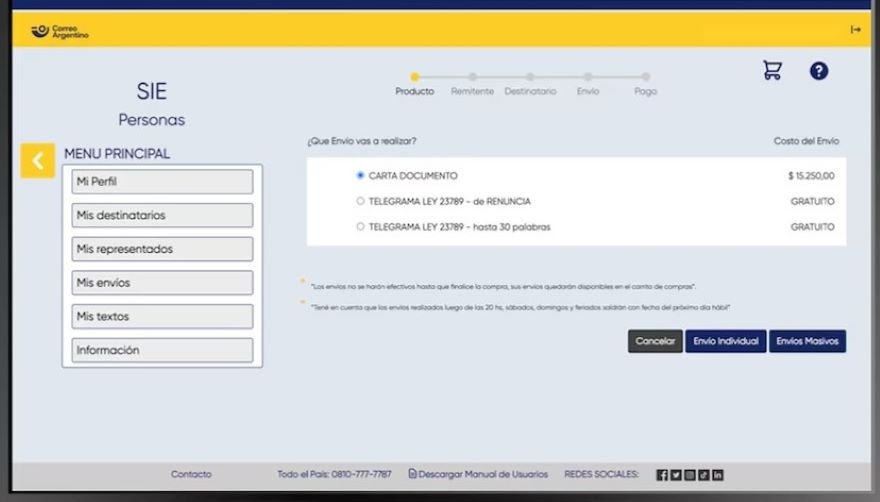 Correo Argentino habilitó nuevos trámites online