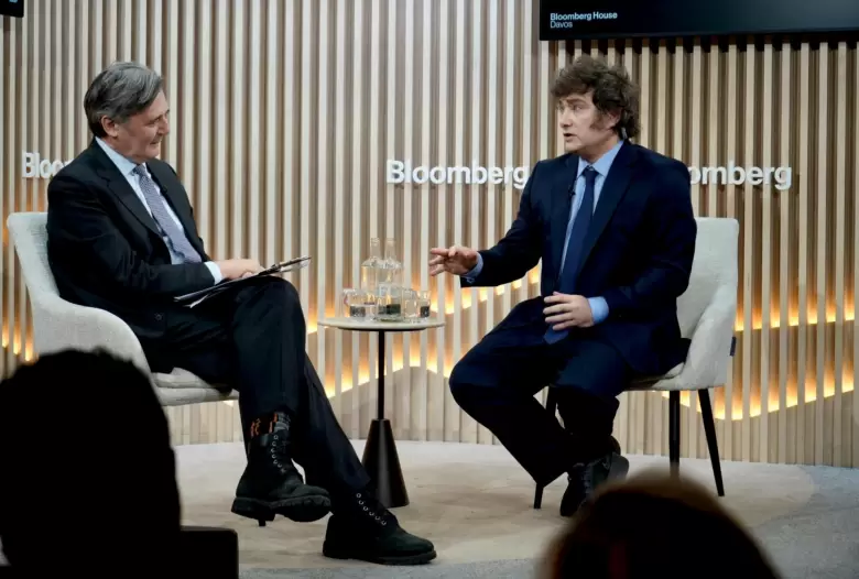 Javier Milei en Bloomberg