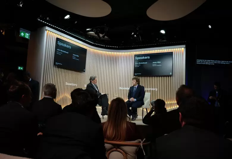 Javier Milei en Bloomberg