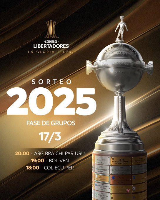 ¿Cuándo será el sorteo de la Fase de Grupos de la Libertadores y Sudamericana 2025? | Canal Showsport