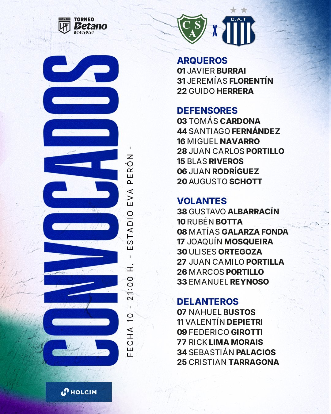 Con una baja importante, Talleres confirmó los 24 jugadores que viajarán a enfrentar a Sarmiento de Junín | Canal Showsport