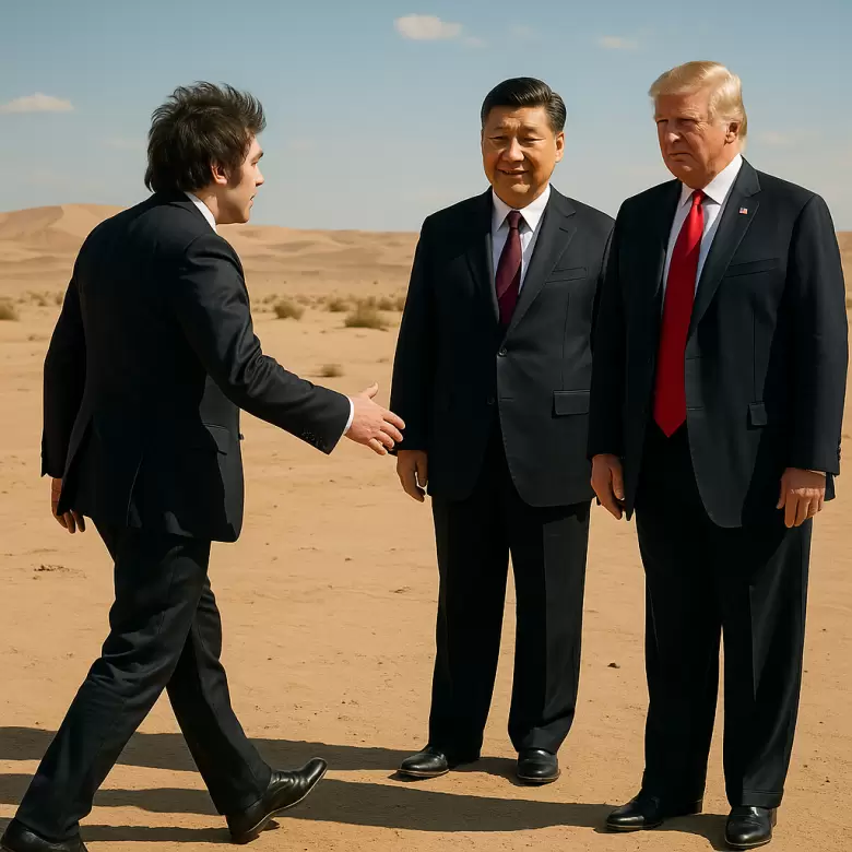 Milei, Xi y Trump.
