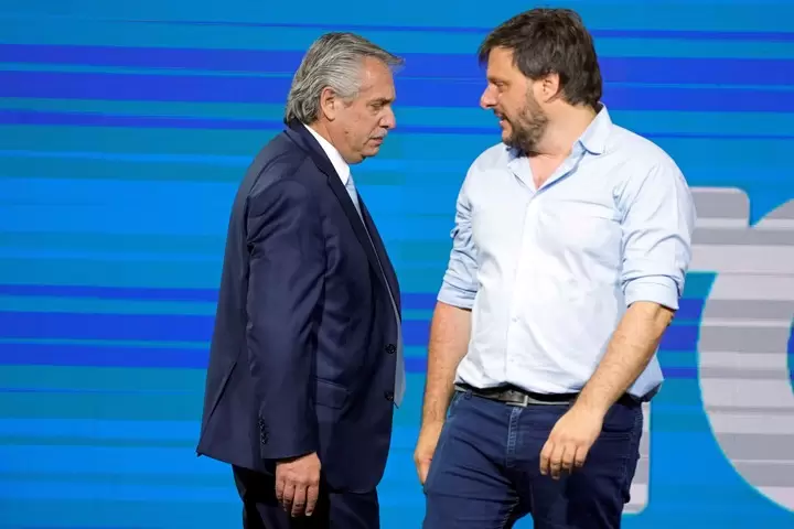Alberto Fernández y Leandro Santoro