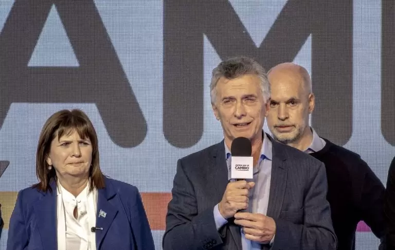 Los referentes del PRO, Mauricio Macri, Patricia Bullrich y Horacio Rodríguez Larreta.