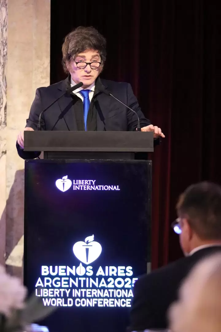 Javier Milei en la 39° edición de la Conferencia Mundial de Liberty International