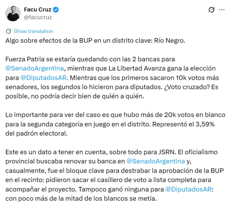 BUP Río Negro Facu Cruz