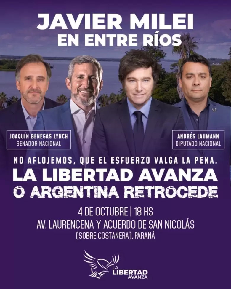 Flyer Entre Ríos Milei