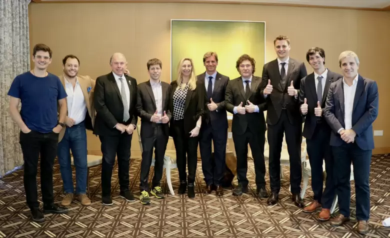 Milei con Sam Altman, CEO de Open AI