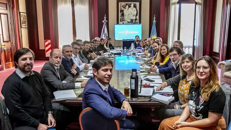 Reunión del gabinete de Kicillof en 2022