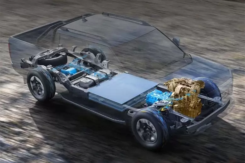 El sistema de la BYD Shark permite recorrer hasta 100 km en modo 100% eléctrico