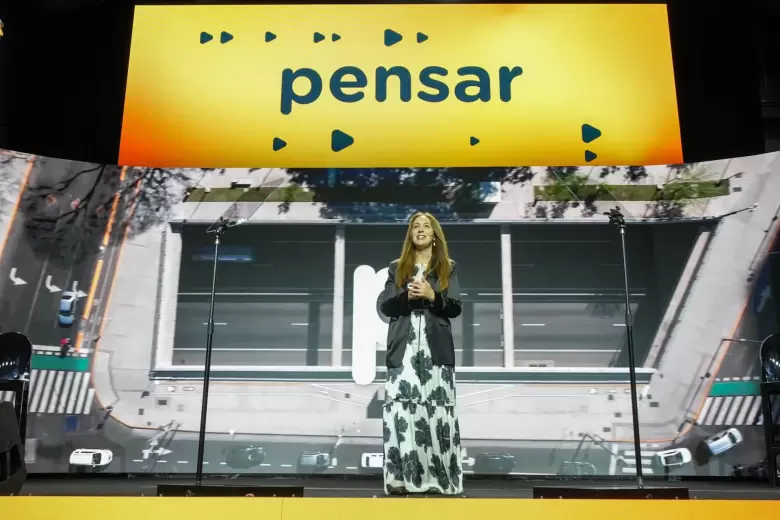 María Eugenia Vidal, presidenta de la Fundación Pensar, en la cumbre del PRO en Parque Norte