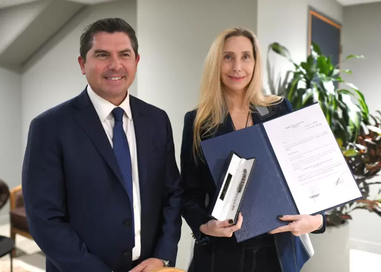 Karina Milei y Marcelo Orrego en la Mesa Federal Minera