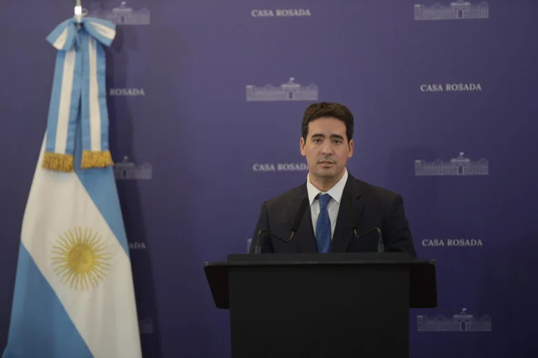 Adrián Ravier en su presentación oficial en Casa Rosada - Presidencia