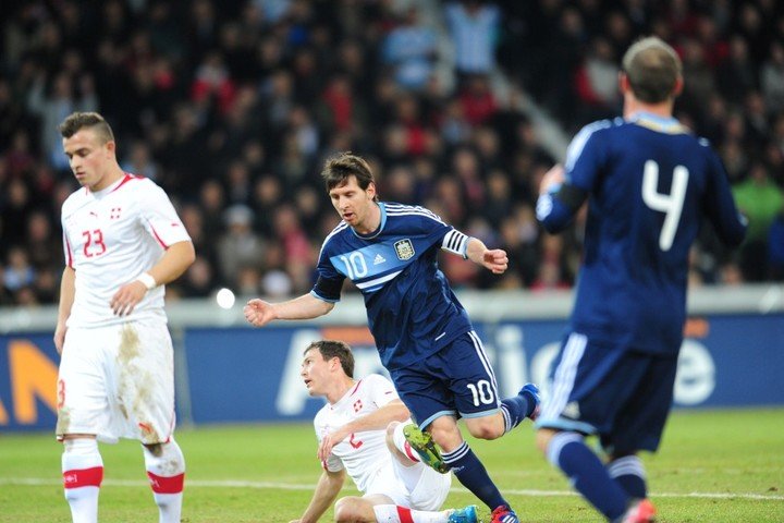 El día del hattrick de Messi en Berna 2012.