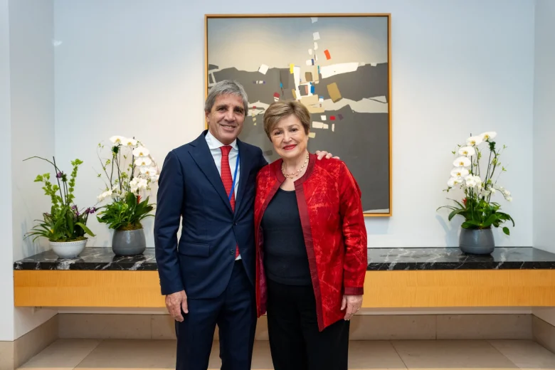 Reunión de Luis Caputo con Kristalina Georgieva (FMI) - Caputo